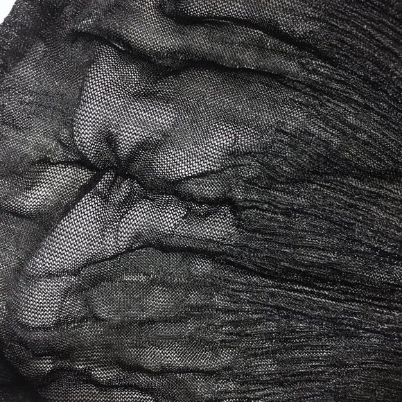 CATO Scarf Cross Slide Charm Metal Stretchy Gauzy Sheer Rhinestones Minimalist - Picture 8 of 9